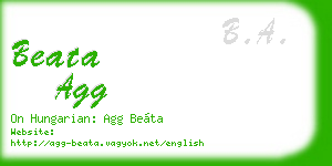 beata agg business card
